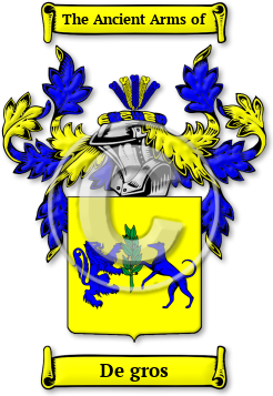 De gros Family Crest Download (jpg) Legacy Series - 150 DPI